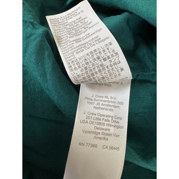 NWT J.Crew Linen Blend Fern Canyon Squareneck Wide Strap Tank Top Women Size L - Picture 8 of 8